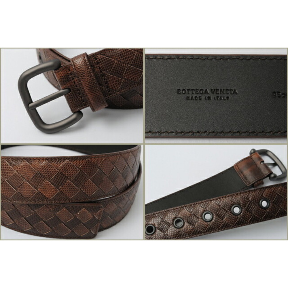 Bottega Veneta Belt Ayers Python Intrecciato Brown - image 2